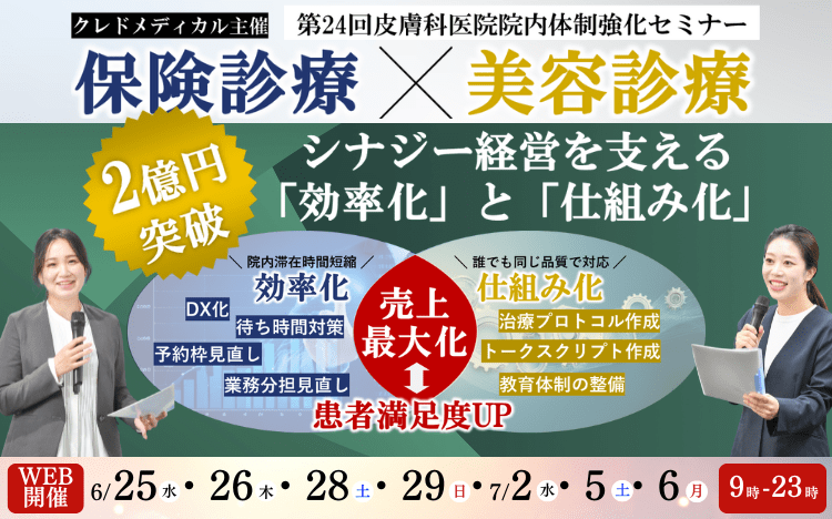 第24回皮膚科医院院内体制強化セミナー（保険×美容）